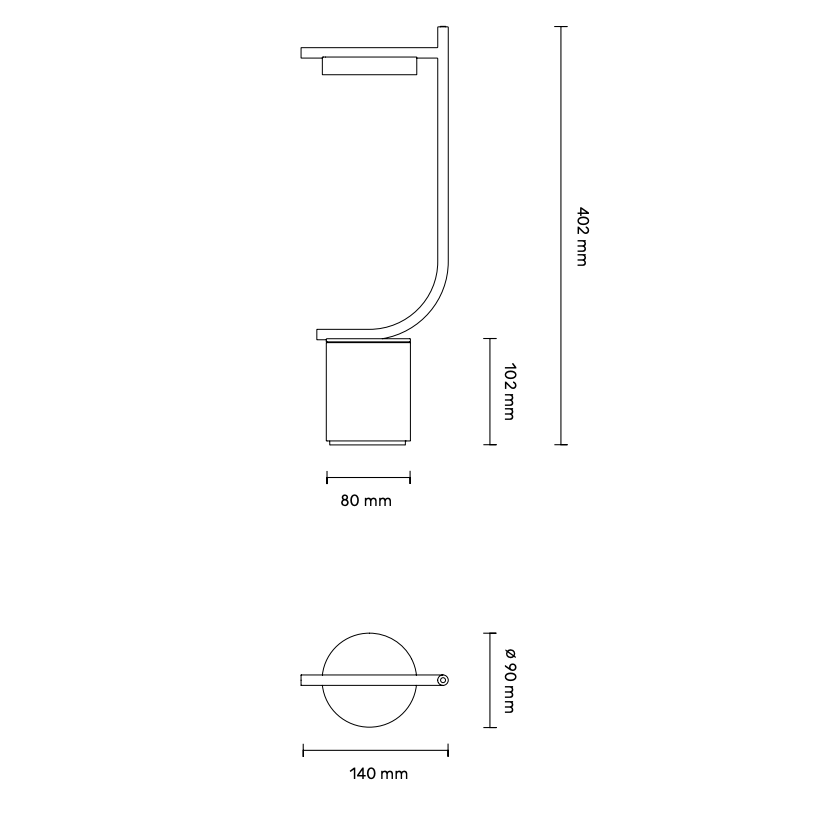 Akku-Tischleuchte IGRAM J-Form | Grupa Products