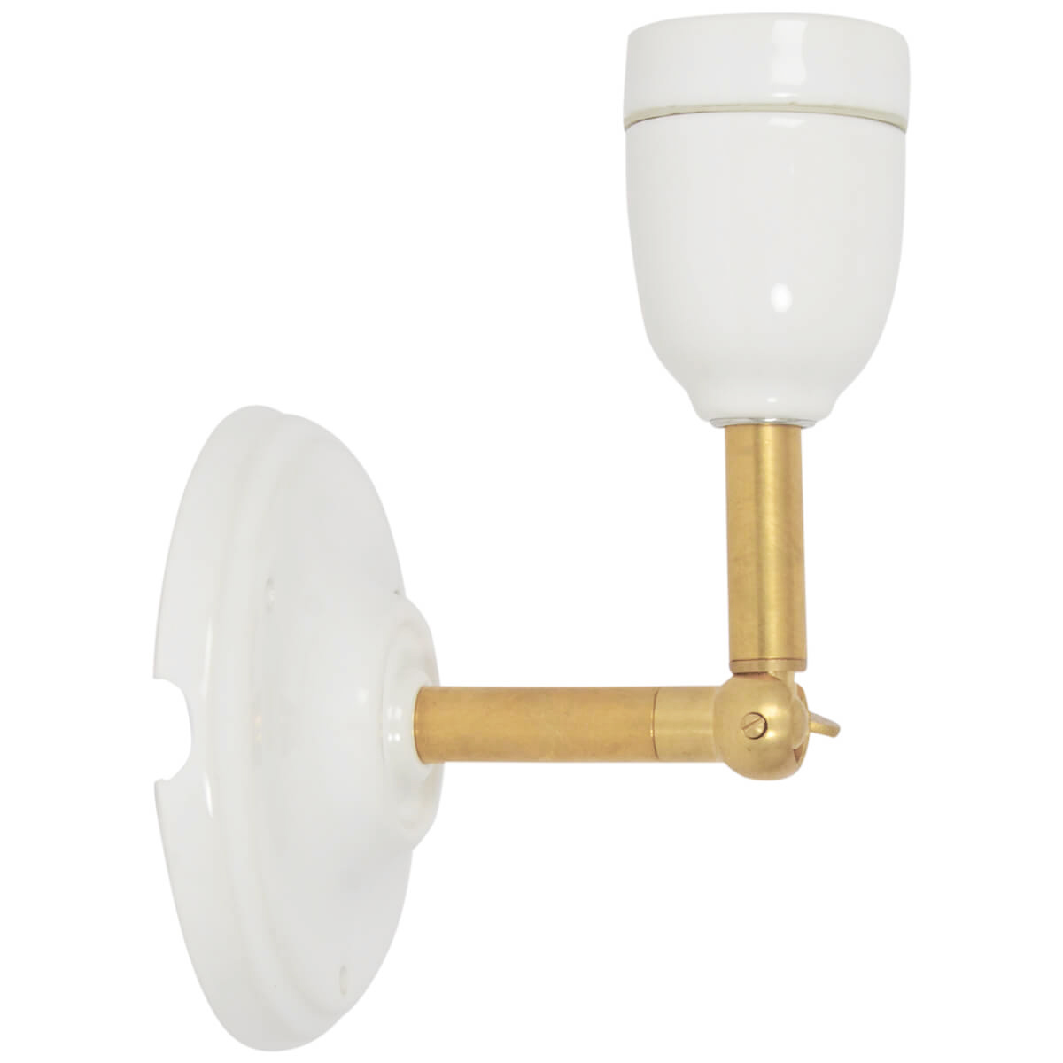 Wandleuchte "High Neck" Weiss Brass Porzellan