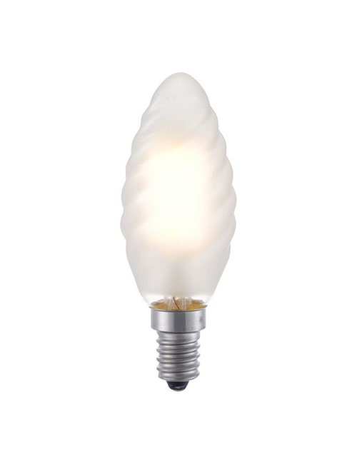 LED E14 Twisted Kerze Premium 230V 320Lm 4W 2500K Mattiert Dimmbar 