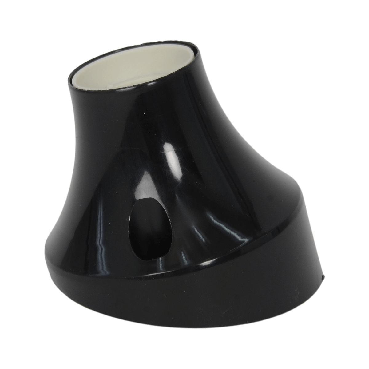 Aufbaufassung E27 Thermoplast schräg Schwarz