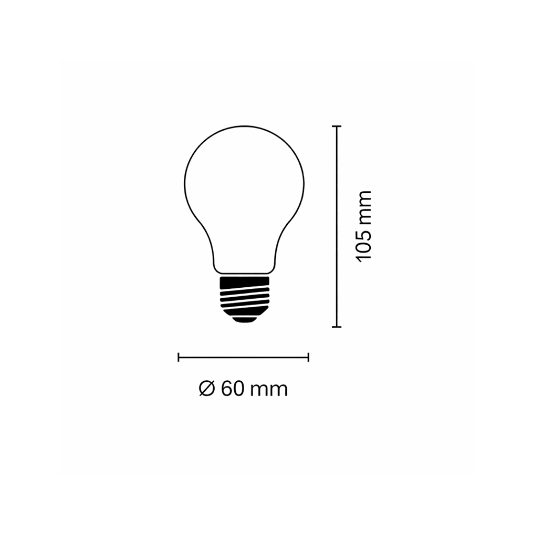 LED Spiegelkopf A60 8W E27 Abmessungen