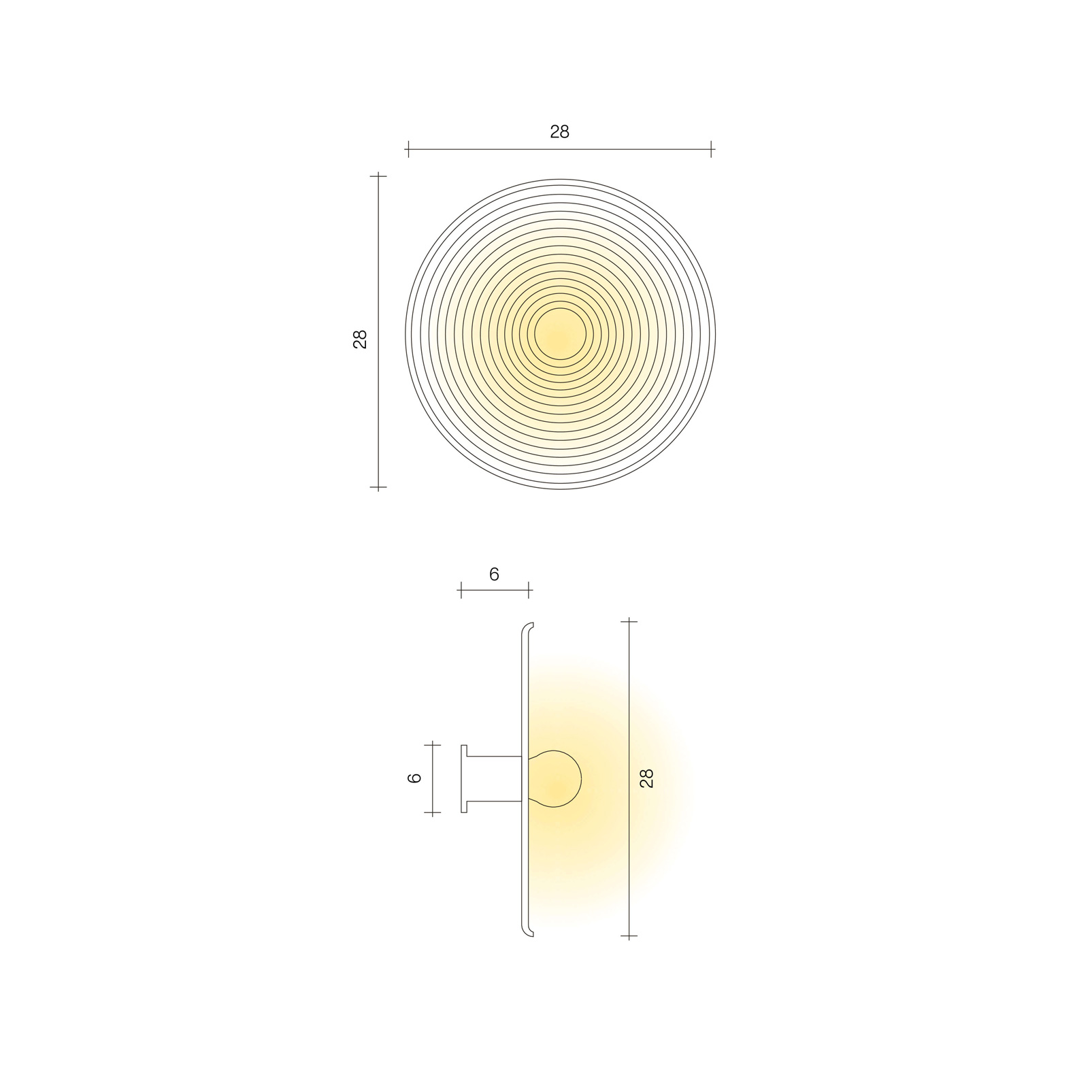 Keramik Wand- und Deckenlampe Callisto | atelier mond