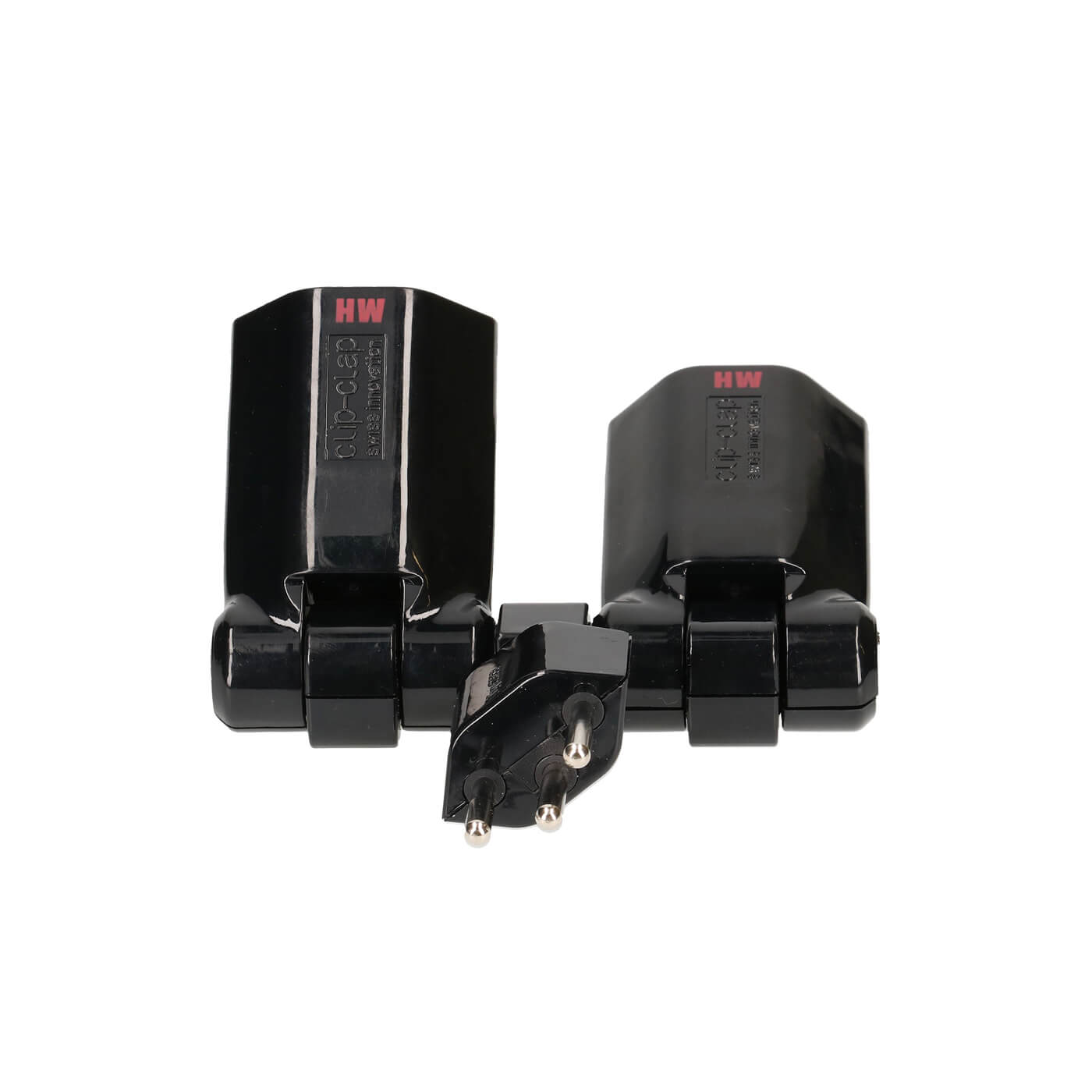 Mehrfachstecker Clip-Clap 2x Typ13 3-polig schwarz