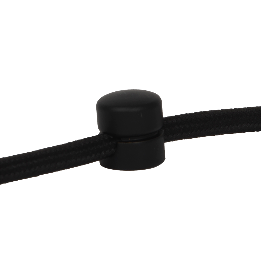 Kabelhalter Metall 2-teilig klein Schwarz matt
