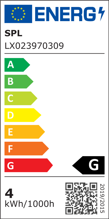 LED GLS klar 4.W 210lm E27 A60x105mm
