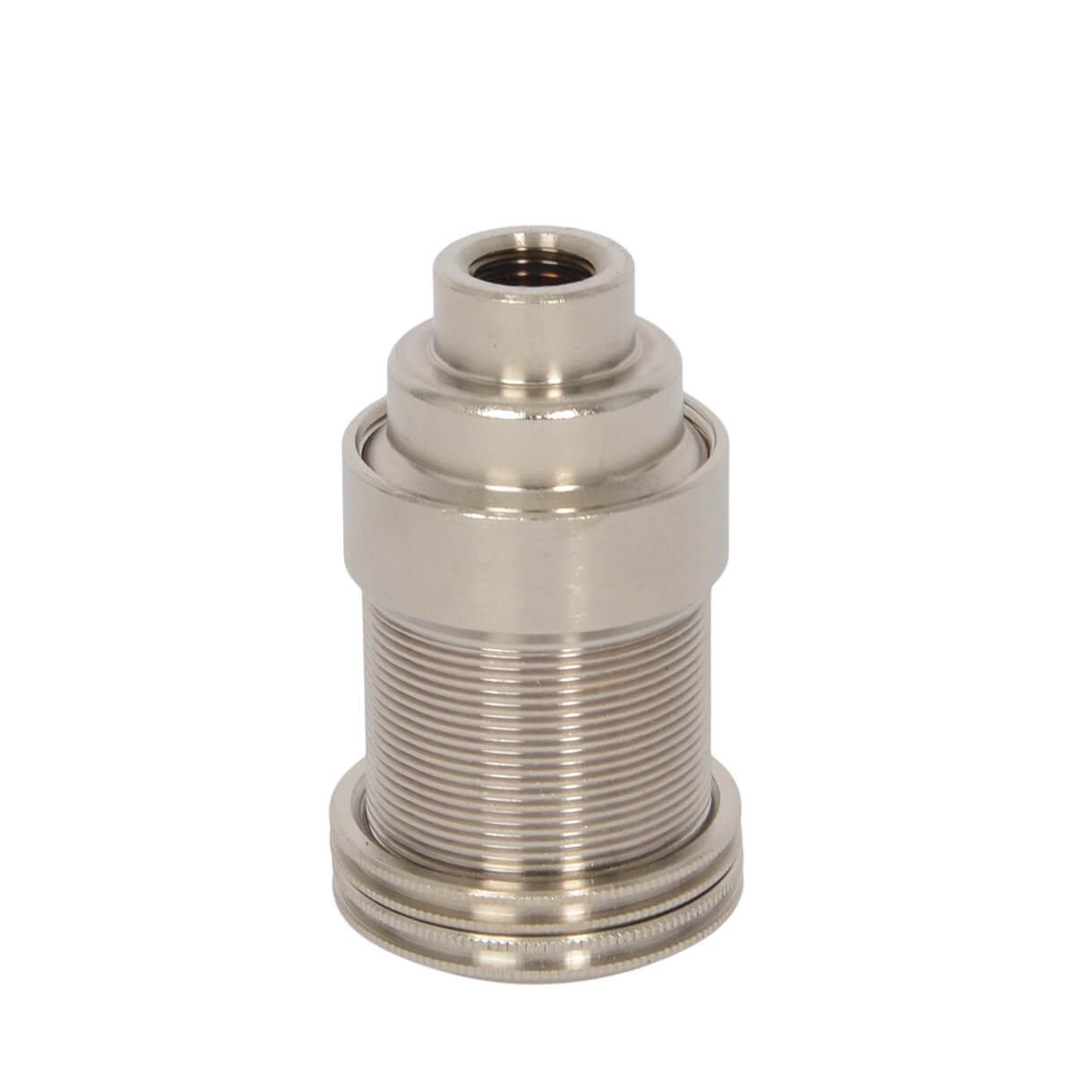 Lampenfassung E14 mit Stellring und M10x1Gewinde Nickel