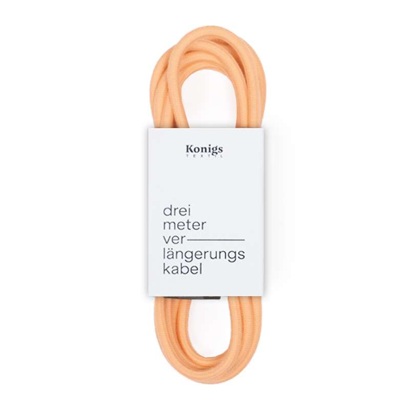 Verlängerungskabel Textil Orange "Tea" TO431