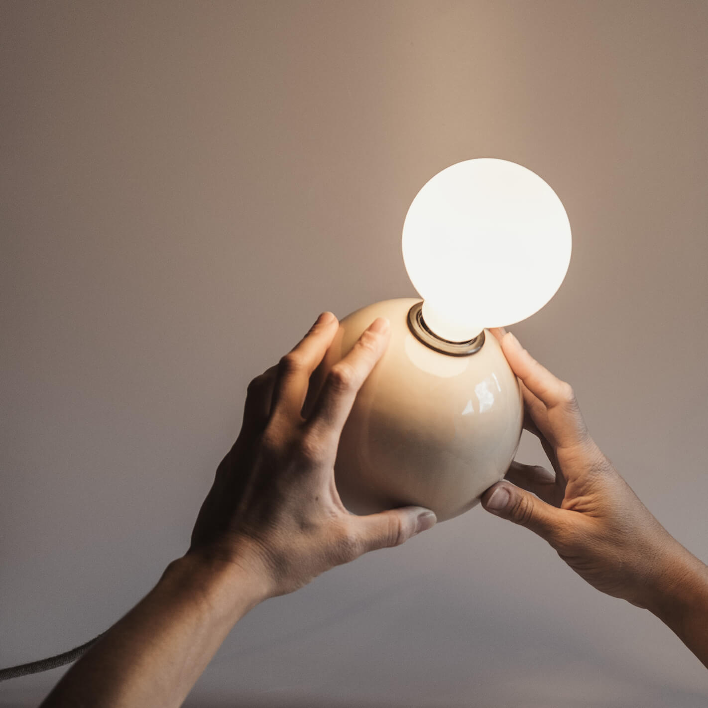 Keramik Tischlampe Antares E27 - clay | atelier mond