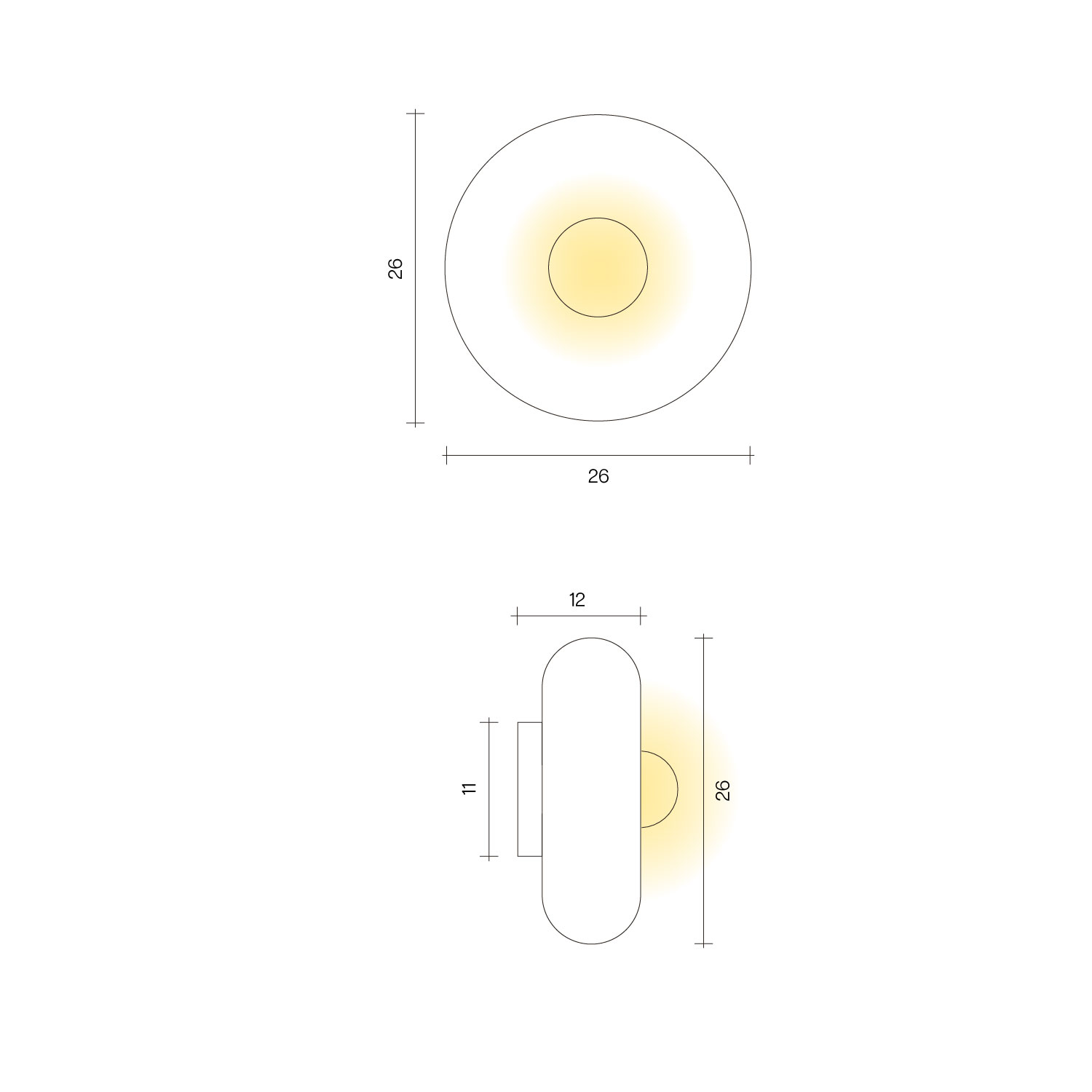 Keramik Wand- und Deckenlampe Orbis | atelier mond
