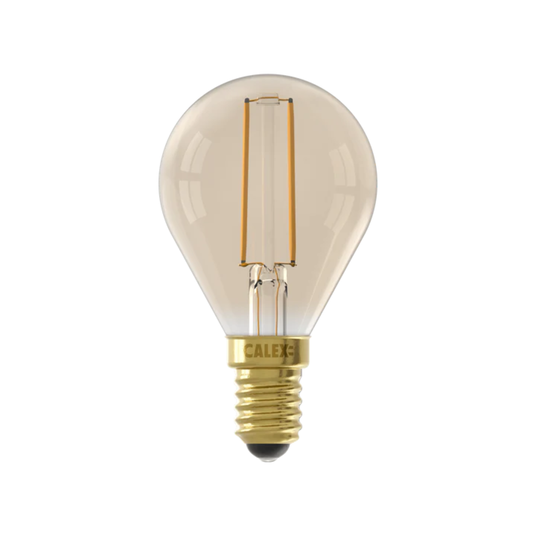 LED Filament P45 Ball Gold 3.5W 2100K 250lm E14 | Calex