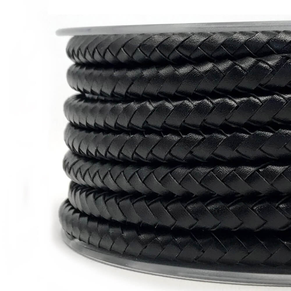Kabel aus Leder schwarz