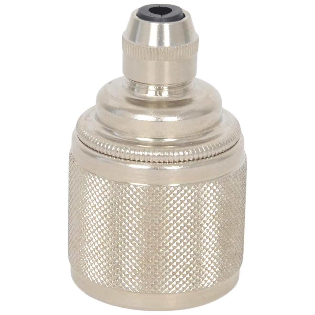 Lampenfassung E27 Nickel ohne Stellring gerändelt