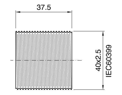 Outer Shell E27 mit Aussengewinde Kunststoff Weiss