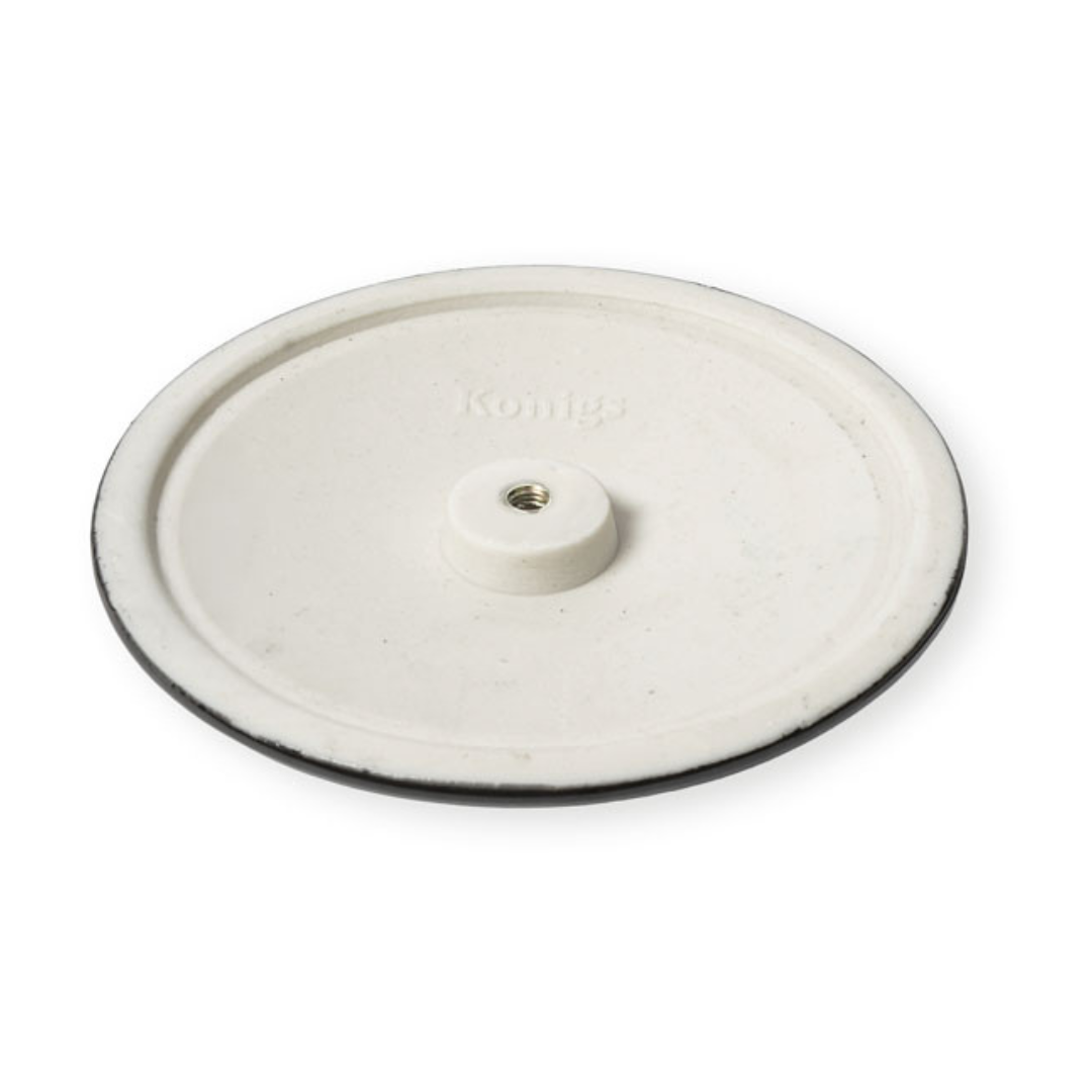 Porzellan Blinddeckel Piatto Curvato Schwarz