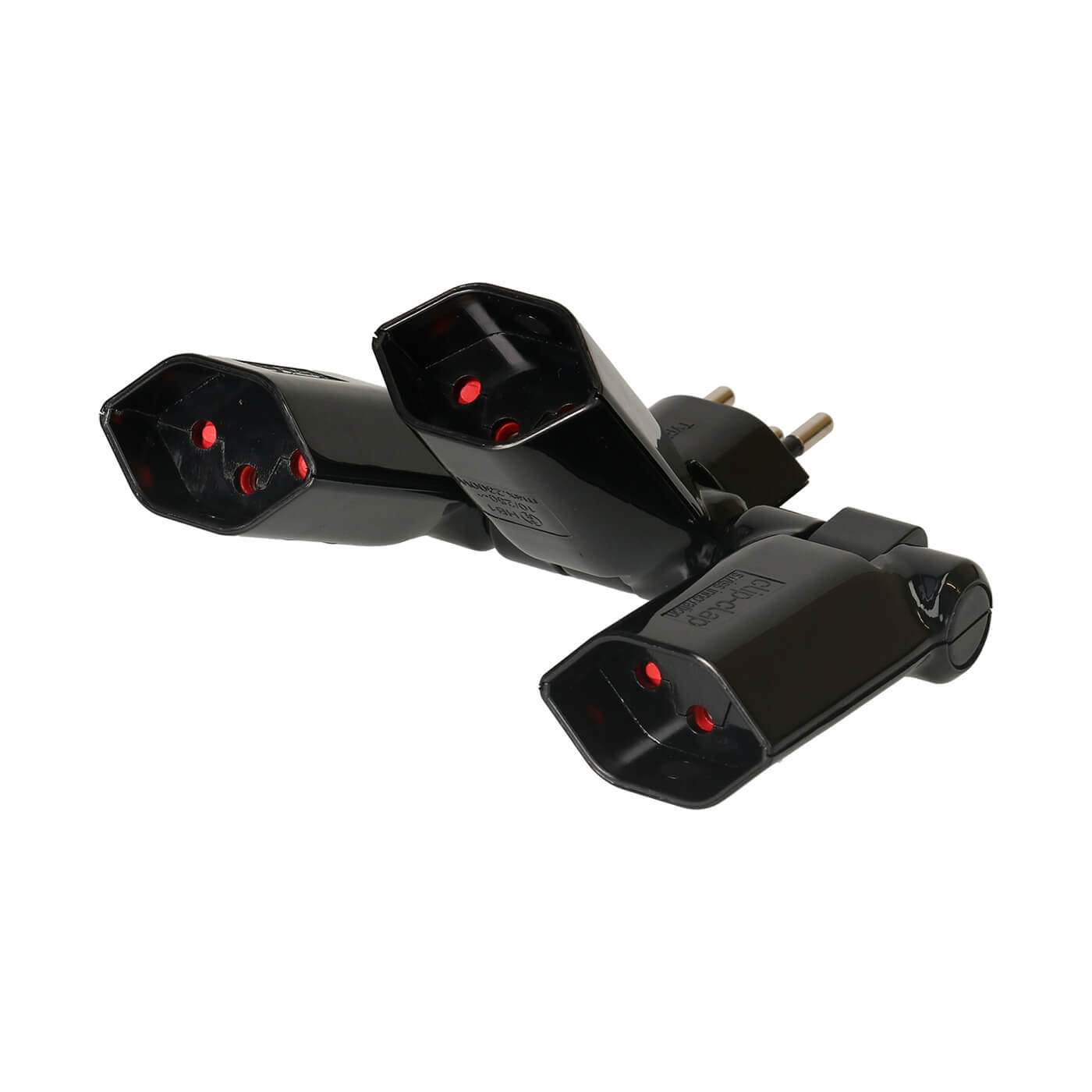 Mehrfachstecker Clip-Clap 3x Typ13 3-polig schwarz
