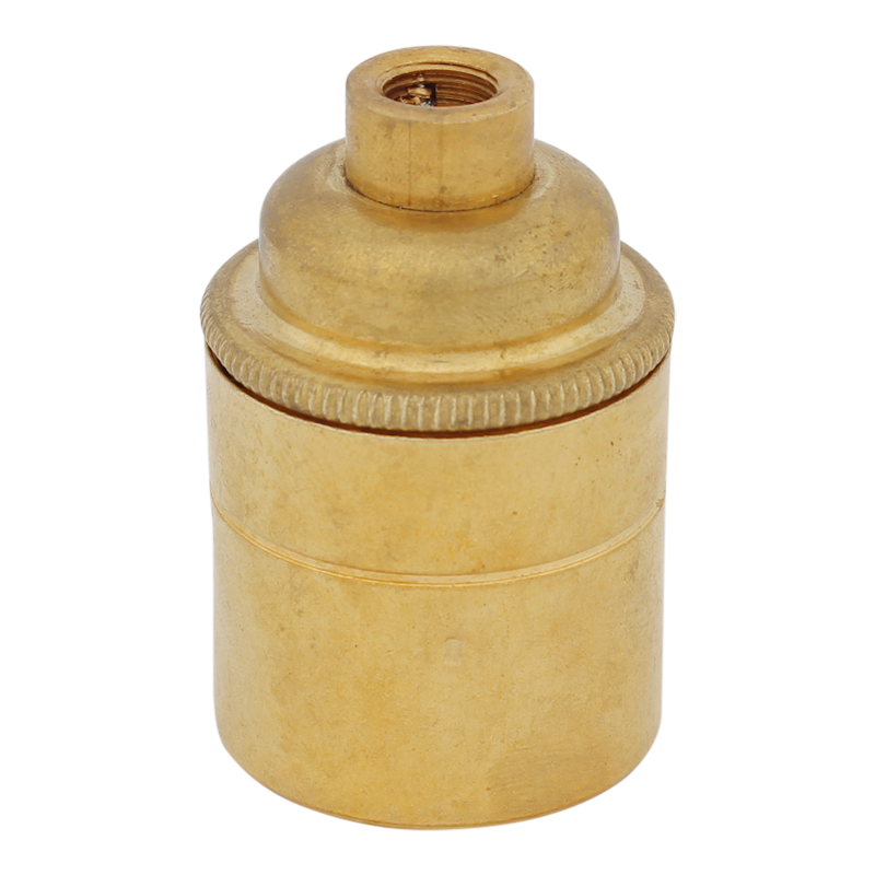 Lampenfassung E27 mit M10x1-Gewinde Brass