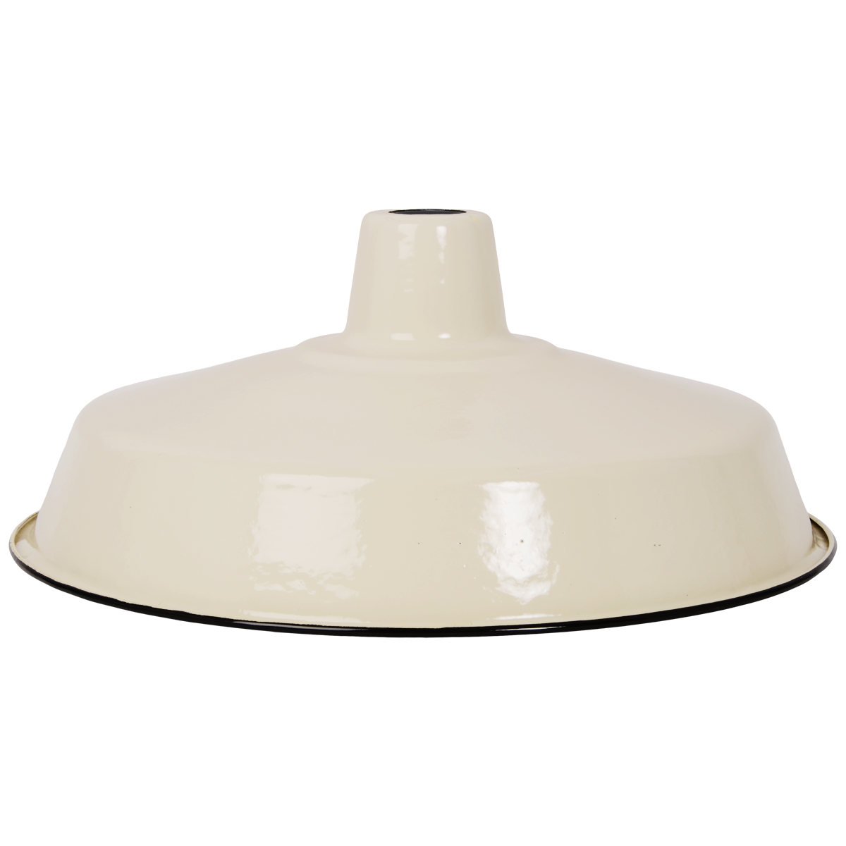 Emaille Lampenschirm XL Classic Panna