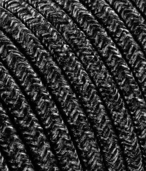 Textilkabel mit Tragorgan Baumwolle Dunkelgrau TO403, 3 x 0,75mm²