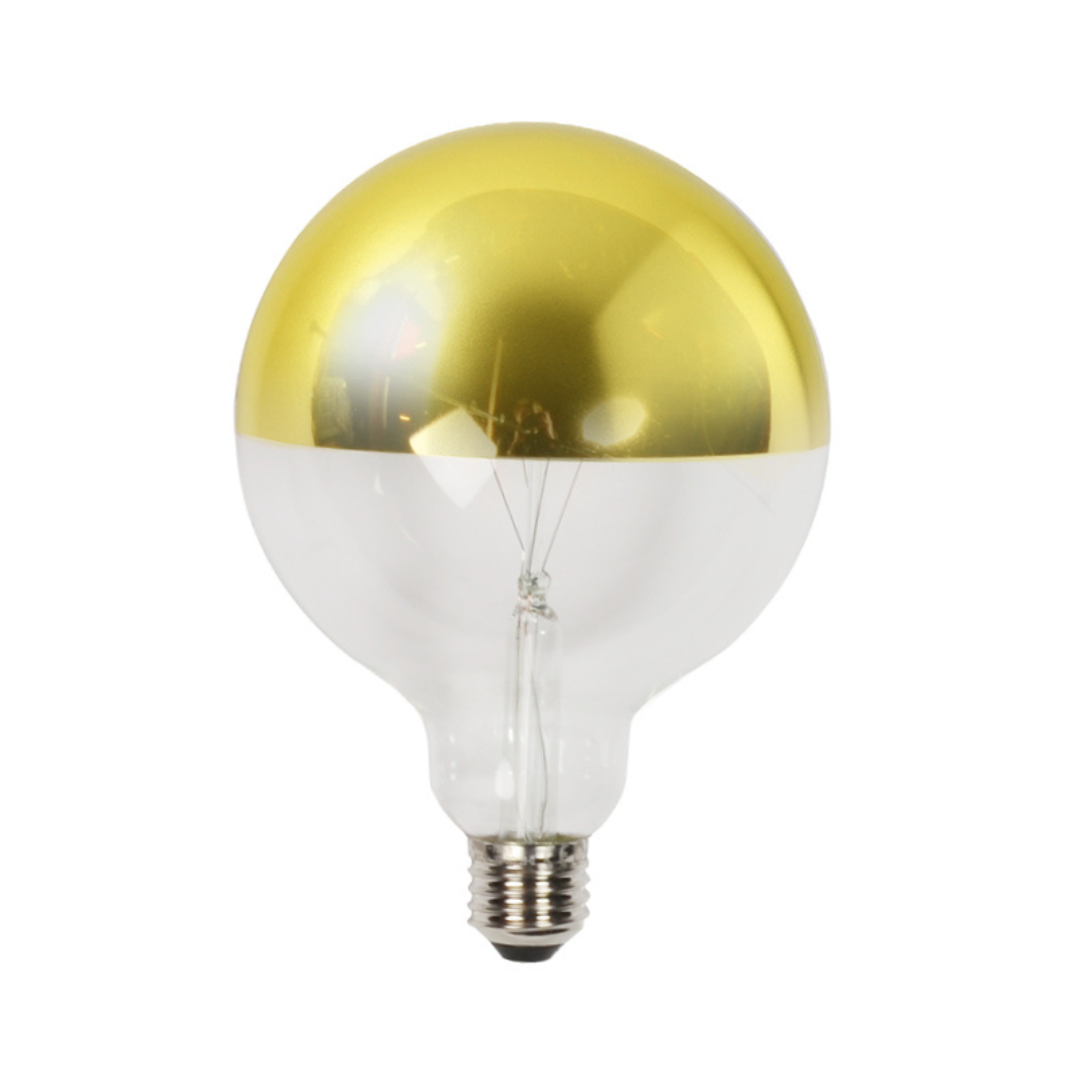 LED-Leuchtmittel G95 Spiegelkopf Gold E27, 2700K, 780lm | Konigs