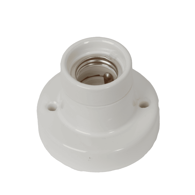 Aufbaufassung E27 Porzellan Glanz Classic Weiss
