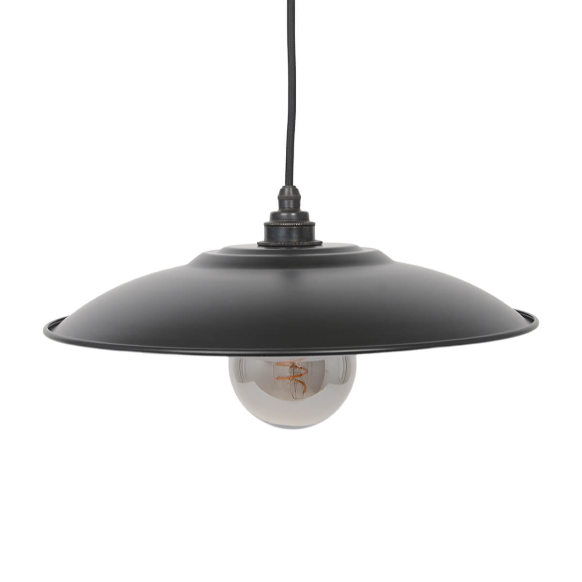 Lampenschirm Flat XL schwarz matt