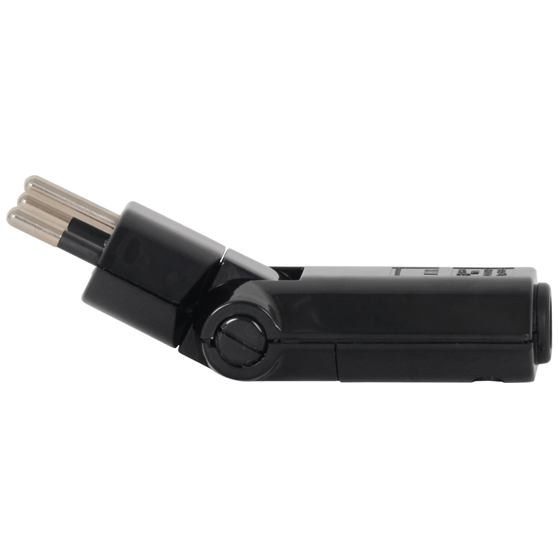 3-poliger Dreh-Winkelstecker T12 schwarz Konigs