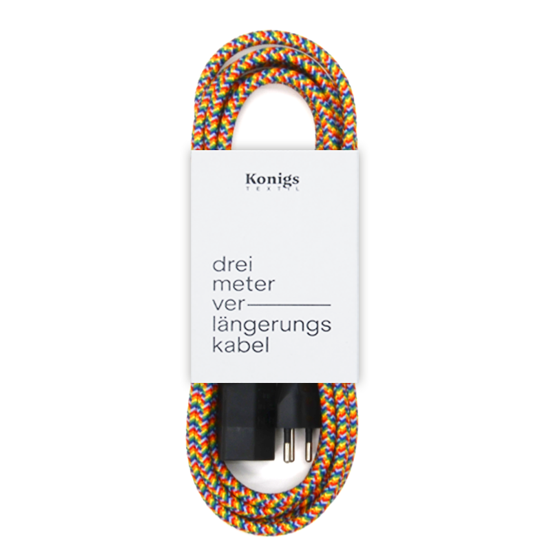 Verlängerungskabel Textil Rainbow TO360