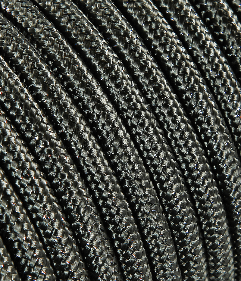 Textilkabel Anthrazit Metallic TO455, 3 x 0,75mm²