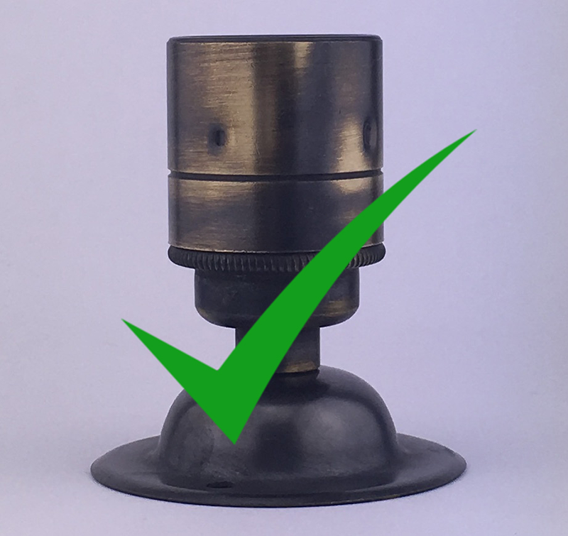 Lampenfassung E27 mit M10x1-Gewinde Bronzed Finish