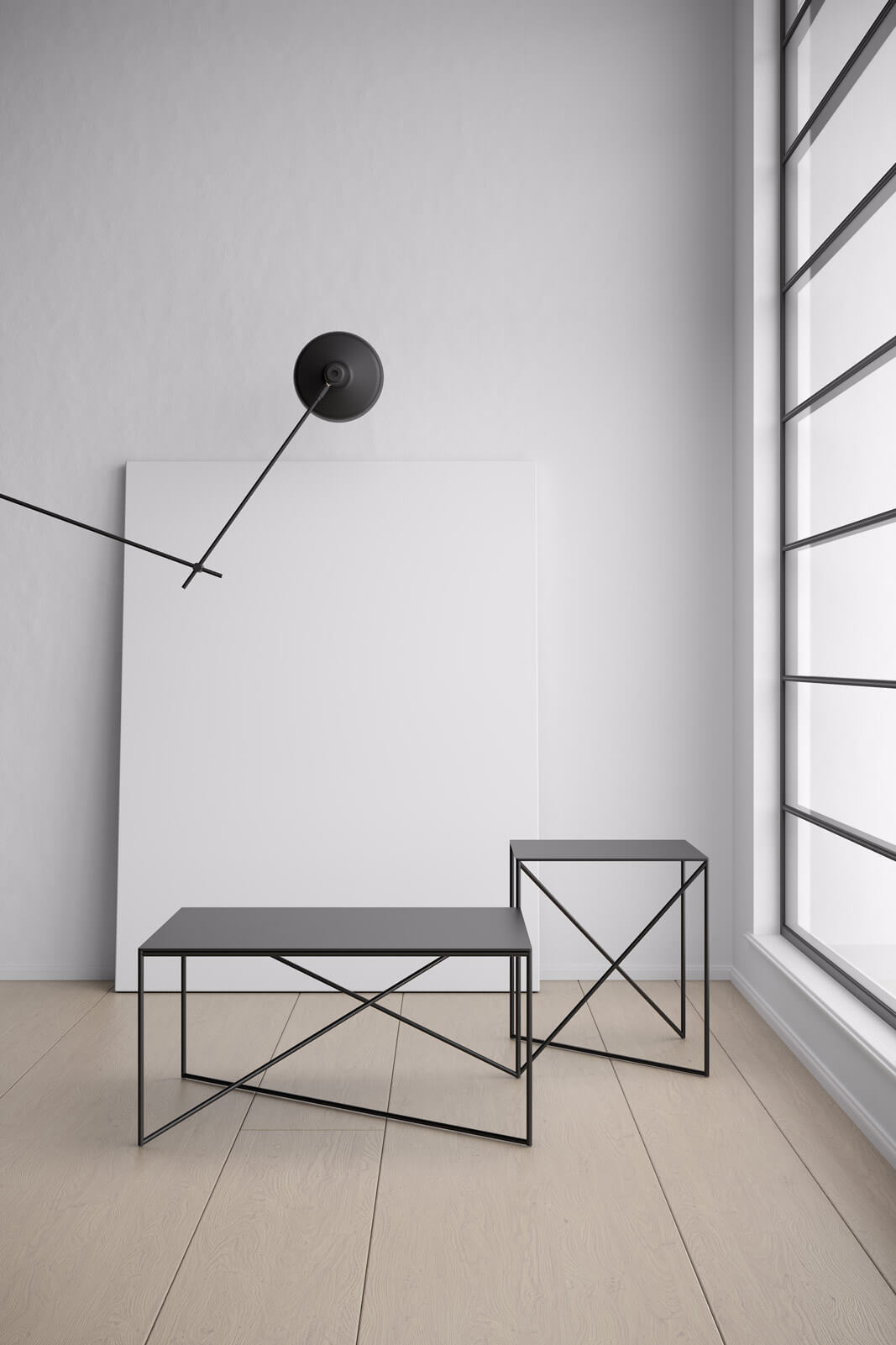 Wandlampe Arigato Wall lang schwarz