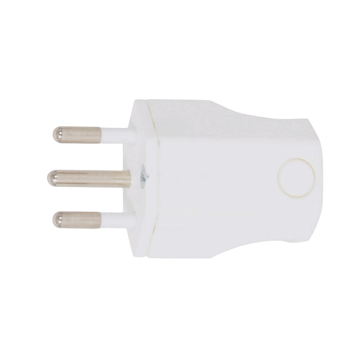 3-poliger Stecker Weiss T12, Kabelauslass oben/unten