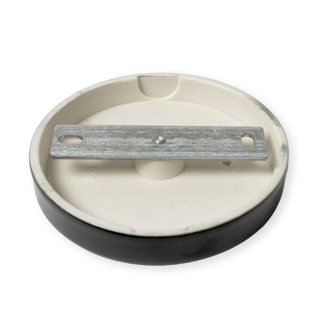 Porzellan Blinddeckel mit Sollbruchstellen Piatto Fondo Schwarz