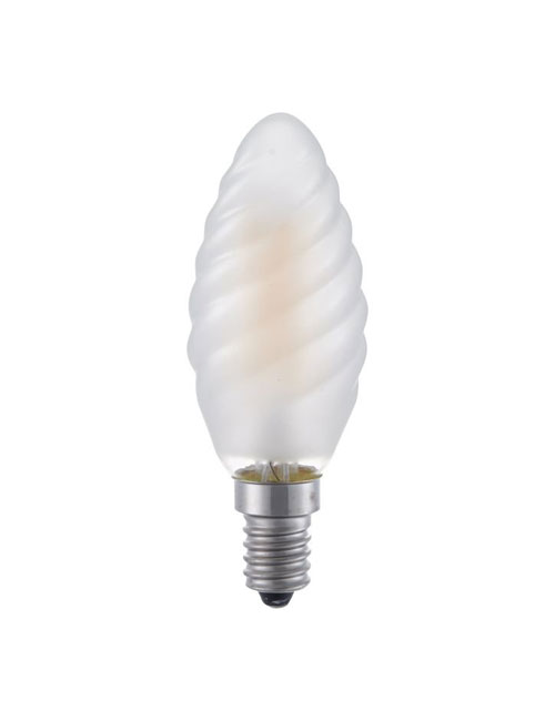 LED E14 Twisted Kerze Premium 230V 320Lm 4W 2500K Mattiert Dimmbar 