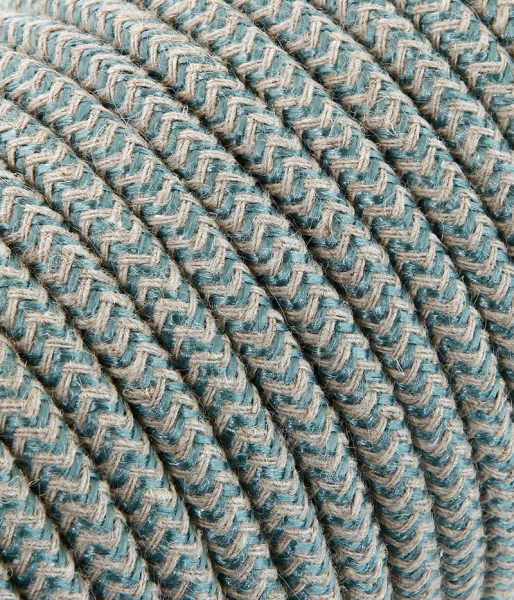 Verlängerungskabel Textil Sabbia/Salbei "Zick-Zack" TO451
