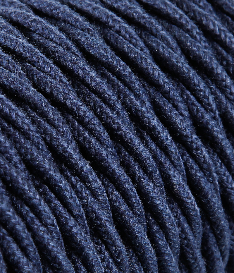 Textilkabel Jeansblau verdrillt TR410, 2 x 0,75mm²