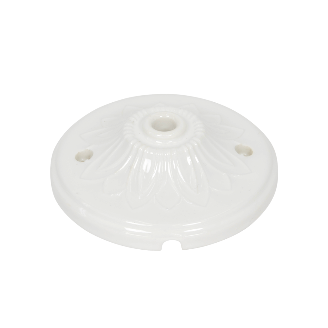 Porzellan Deckenbaldachin Weiss "Fiore"