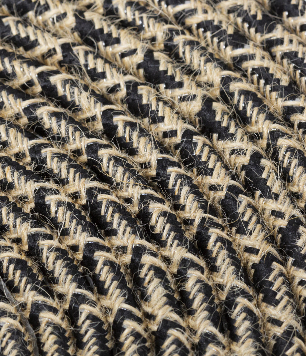 Textilkabel Jute/Schwarz TO250, 3 x 0,75mm²