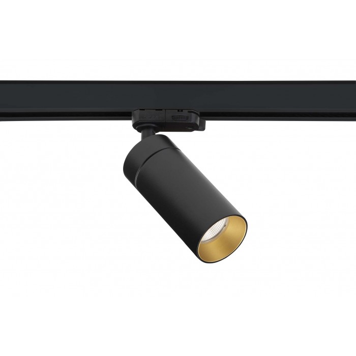 Spot S16 Schwarz/Gold 3000K 12W für Schienensystem, | Antidark