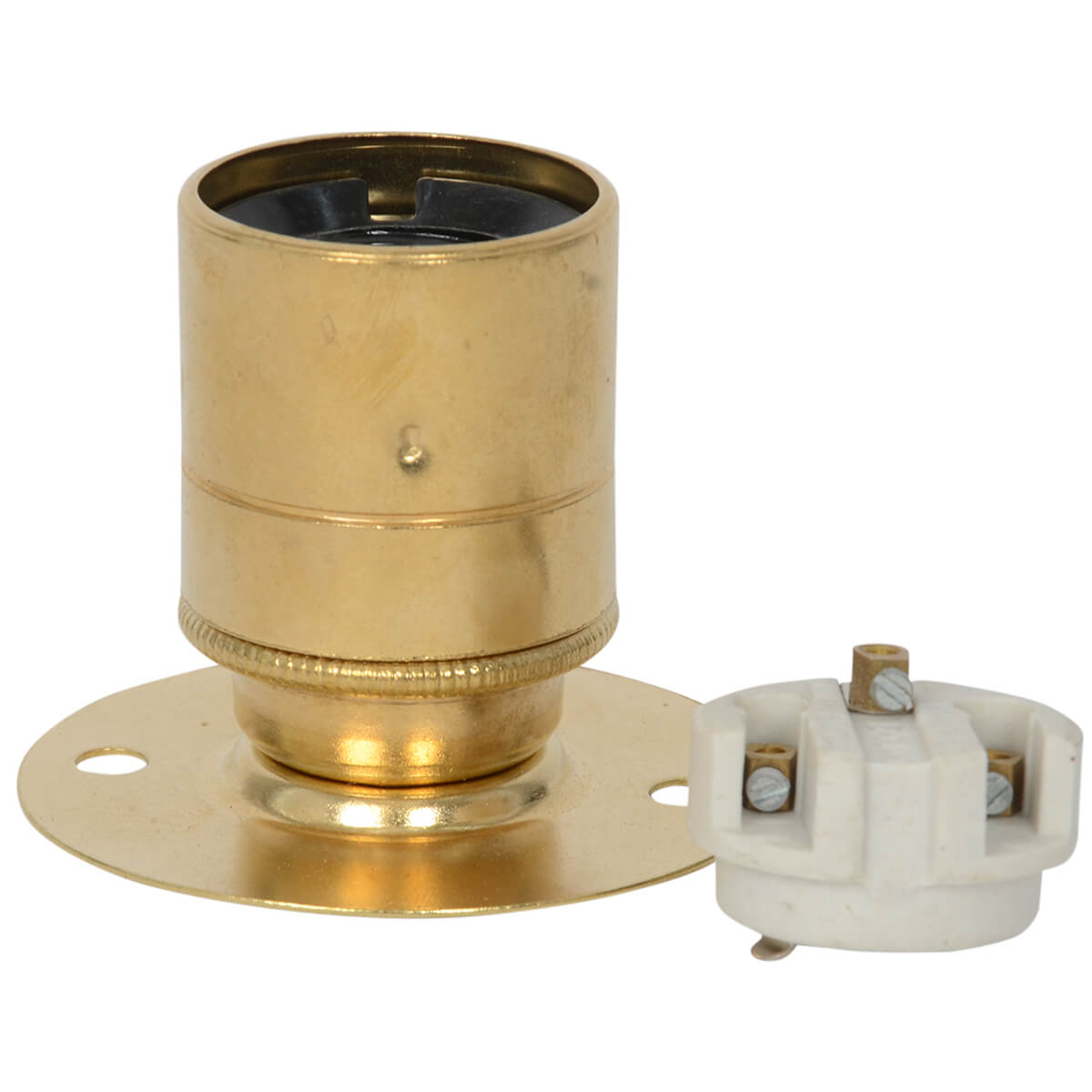 Aufbaufassung E27 Brass