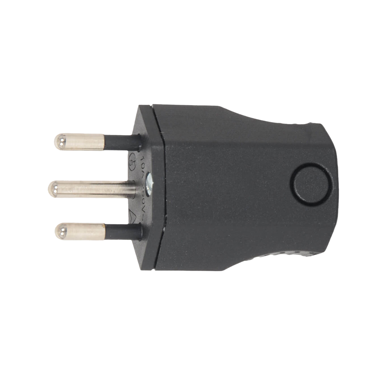 3-poliger Stecker schwarz T12, Kabelauslass oben/unten