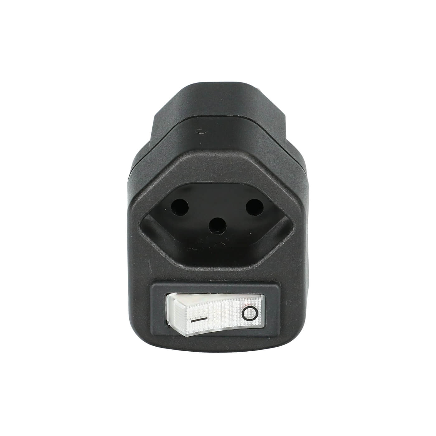 Stecker Typ13 mit Schalter Schwarz
