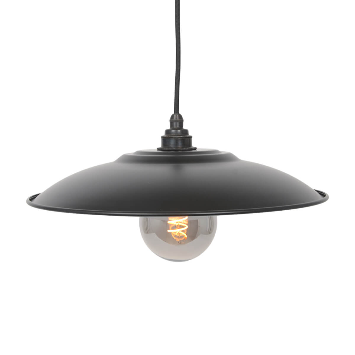 Lampenschirm Flat XL schwarz matt