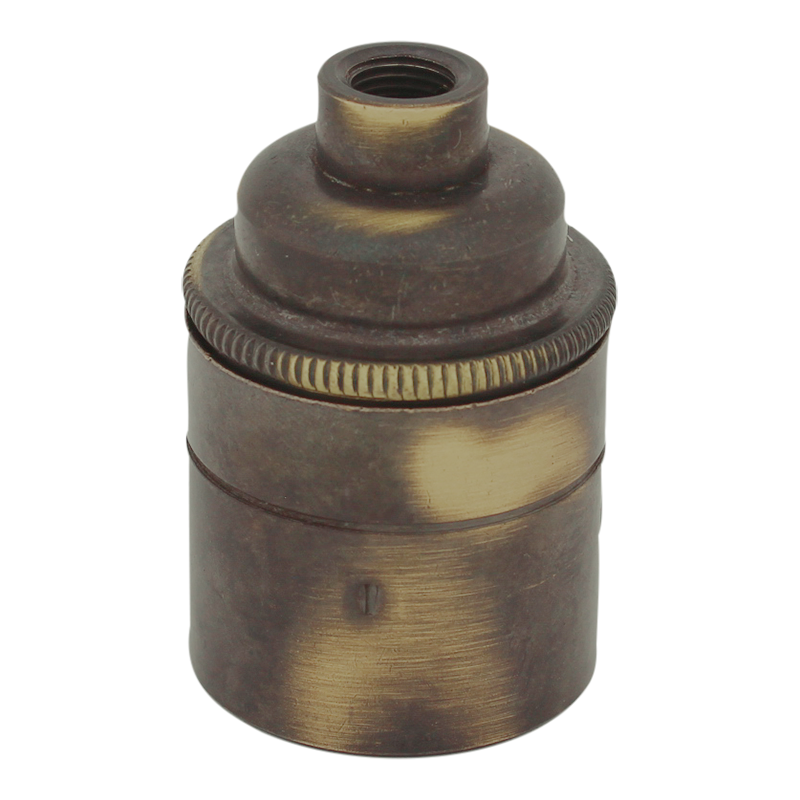 Lampenfassung E27 mit M10x1-Gewinde Brushed Antique