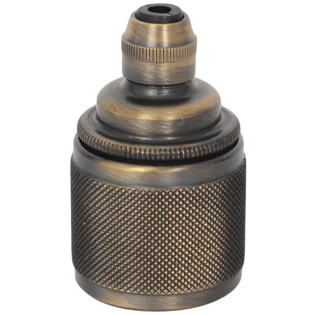 Lampenfassung E27 ohne Stellring gerändelt Brushed Antique