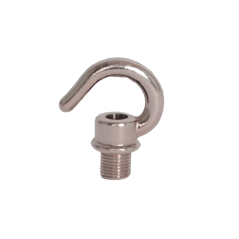 Haken mit Gewinde M10x1 "Nickel"