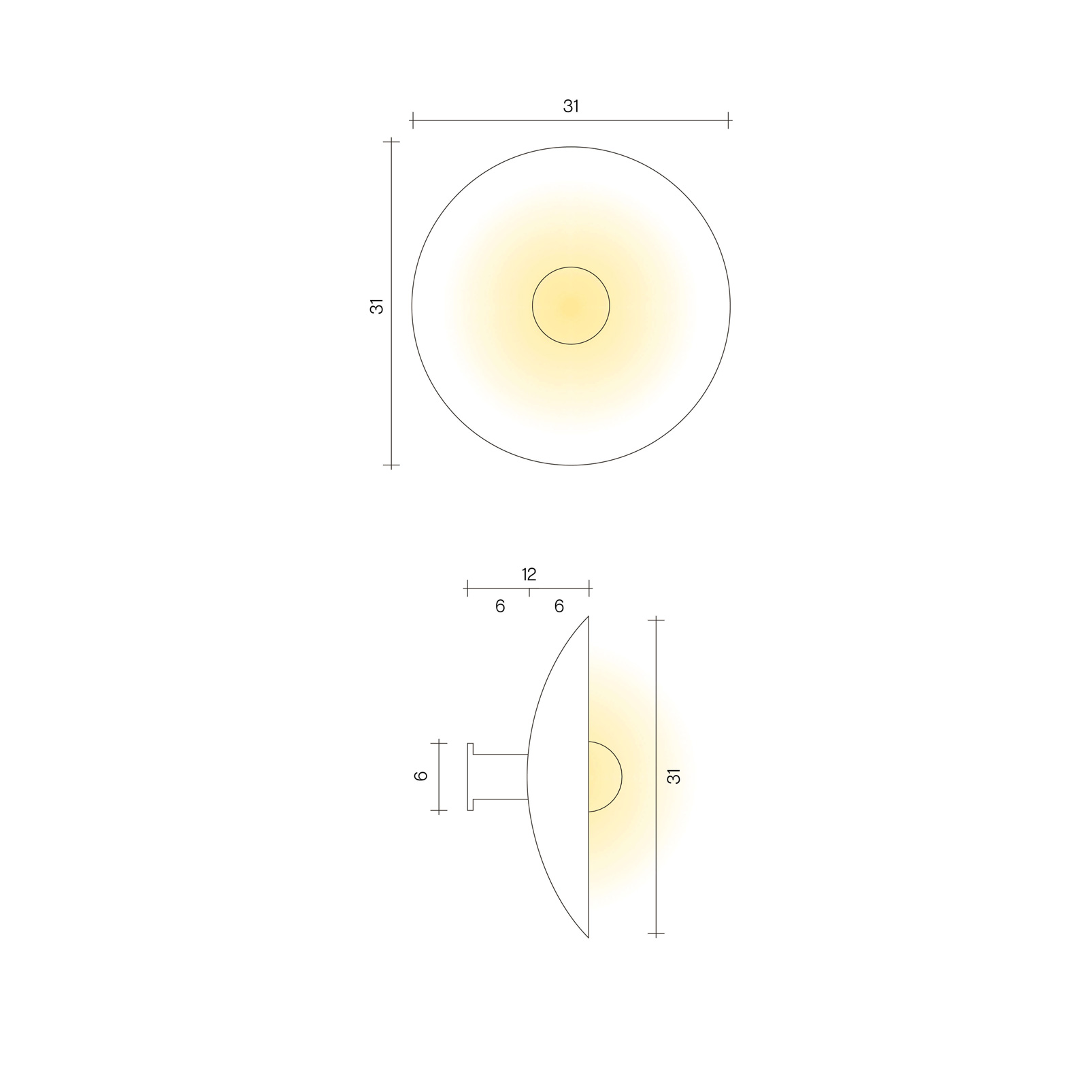 Keramik Wand- und Deckenlampe Rhea | atelier mond