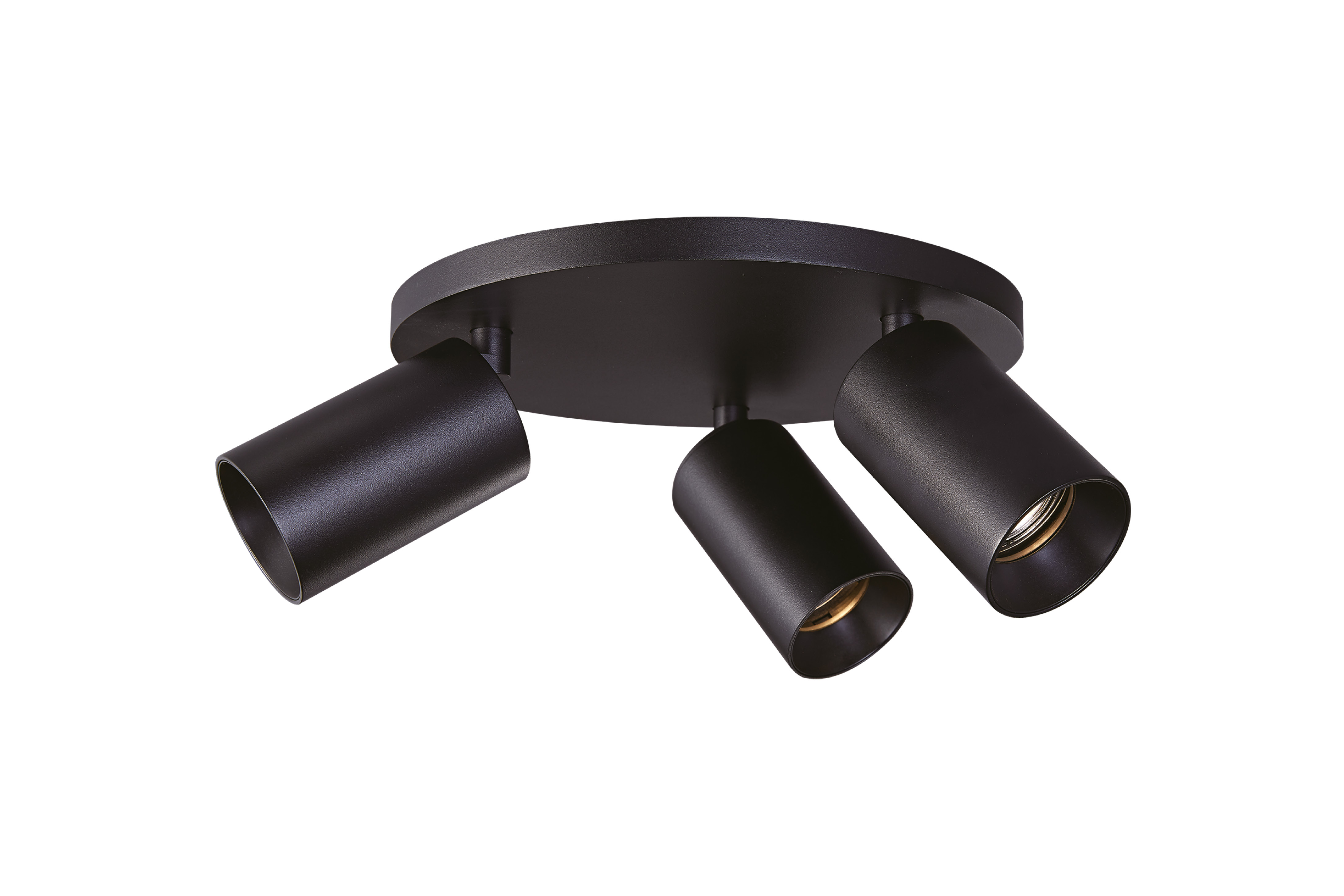 Wand- und Deckenleuchte SpotOn 3 Circle Schwarz | Antidark
