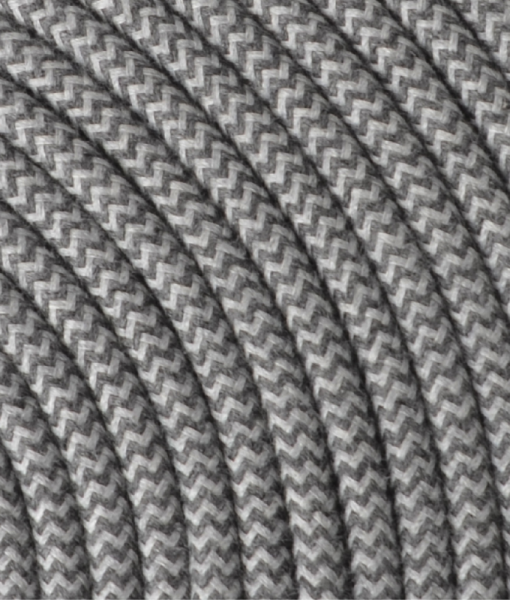 Textilkabel Filz/Carbon grau "Zick-Zack" TO413|TO443, 3 x 0,75mm²