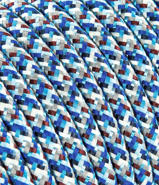Textilkabel Pixel türkis TO303, 3 x 0,75mm²
