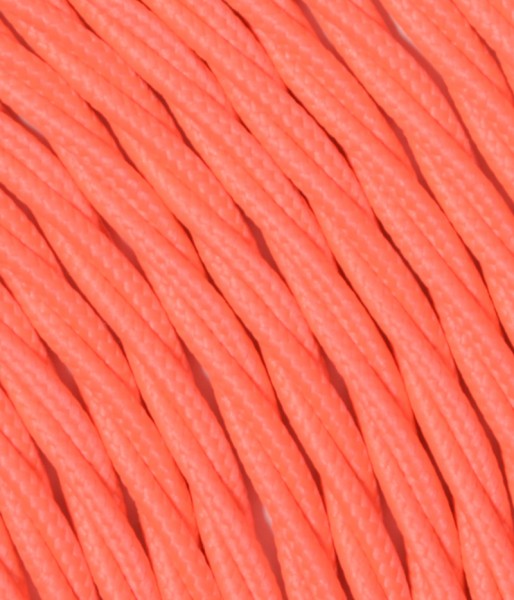 Textilkabel neon-fuchsia verdrillt TR81, 3 x 0,75mm²